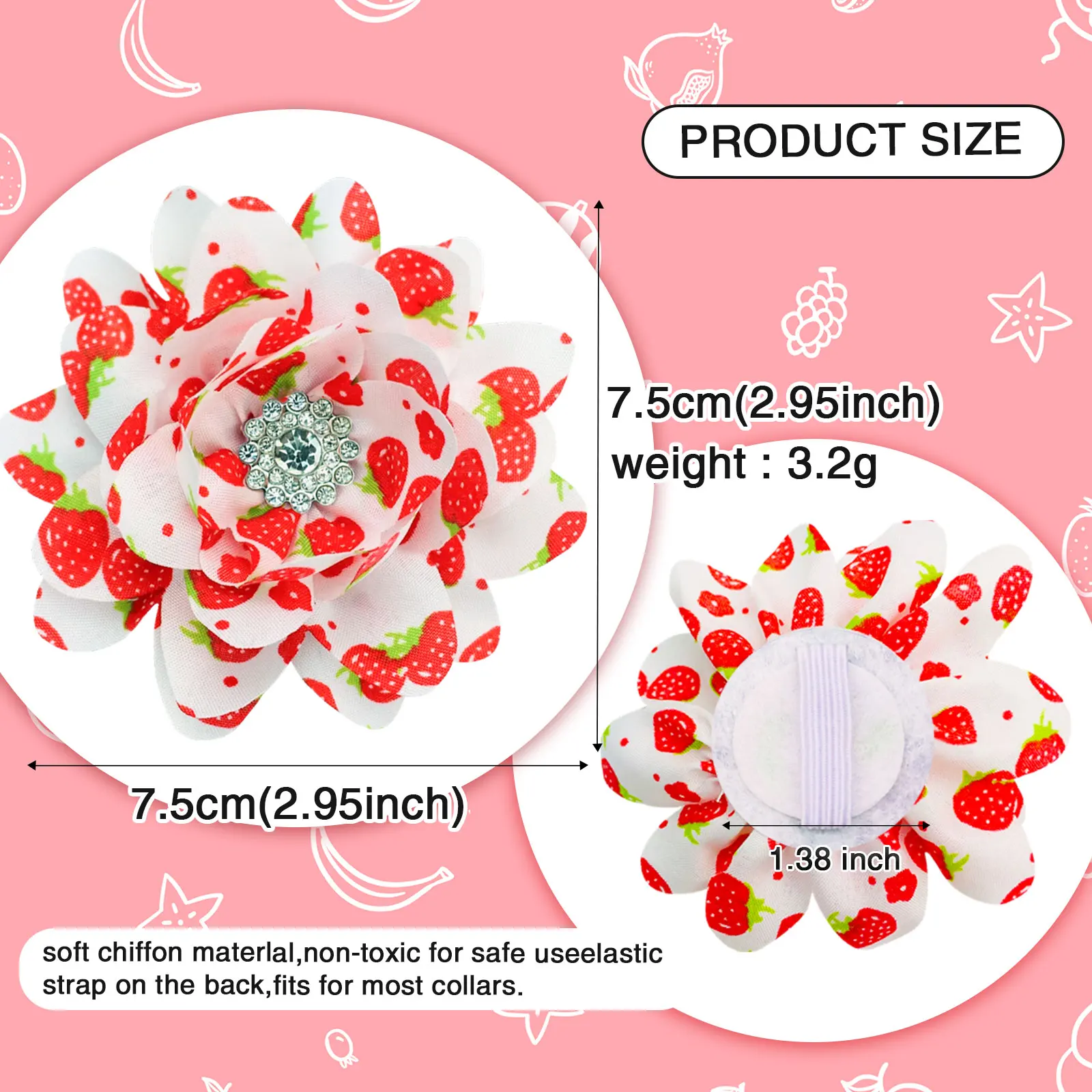 10PCS New Flower Pets Collar Accessories Dog Bowtie Big Flower-Collar Movable Fashion Dogs Bow Ties Collar Pet Supplies 3