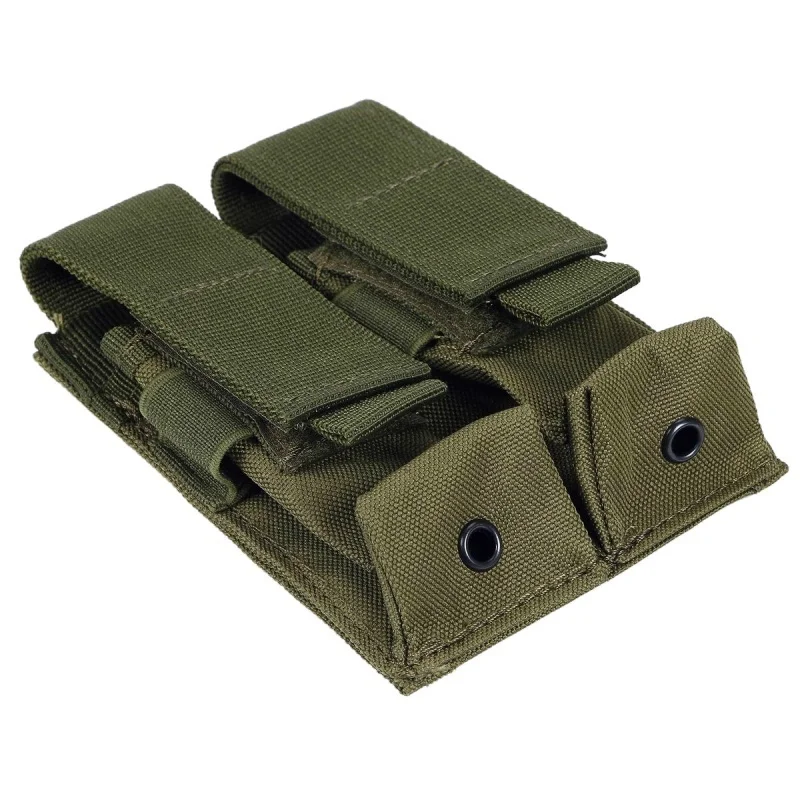 Molle System Tactical pistolet podwójne 9MM etui na magazynek Molle klip wojskowy Airsoft kamizelka Mag uchwyt talii torba akcesoria myśliwskie