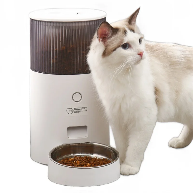 Automatic Pet Food Dispenser for Cat and Small Dog, 4L,Timed,1-4 Meals,Dual  Power Supply,Anti-Clogging Design Smart APP Pet Feed - AliExpress