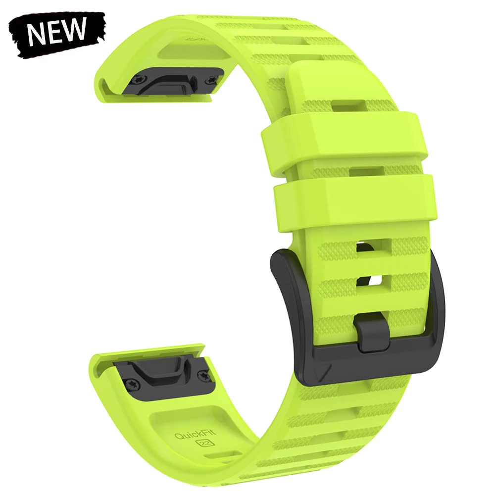 Premium Silicone Sports Strap - QuickFit 22/26mm Watch Band Replacement