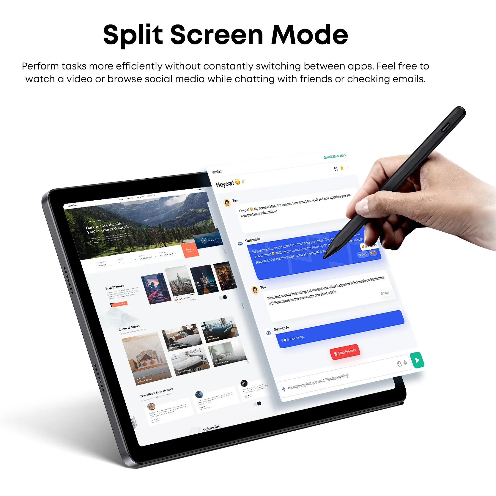 CHUWI AuPad Tablet 10.95-inch 1200*1920 FHD Display Snapdragon 685 Octa-core 8GB DDR4 128GB ROM 4G LTE GPS Android 14 Tablets PC 4