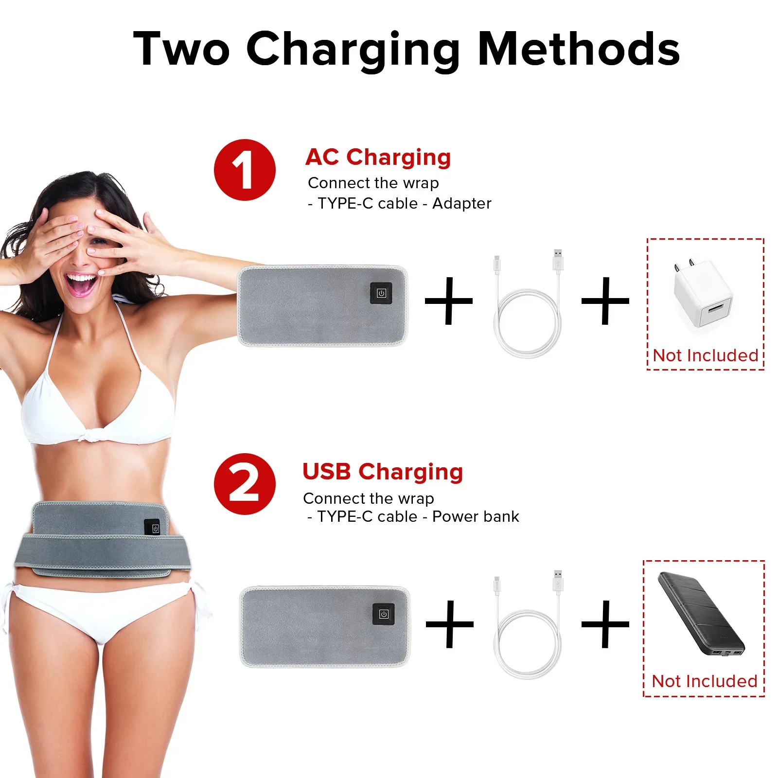 LED Red Light Therapy Belt for Pain Relief 660nm 850nm Red Infrared Light Pad for Waist,Back,Abdomen,Knees,Wrists Joints Muscle