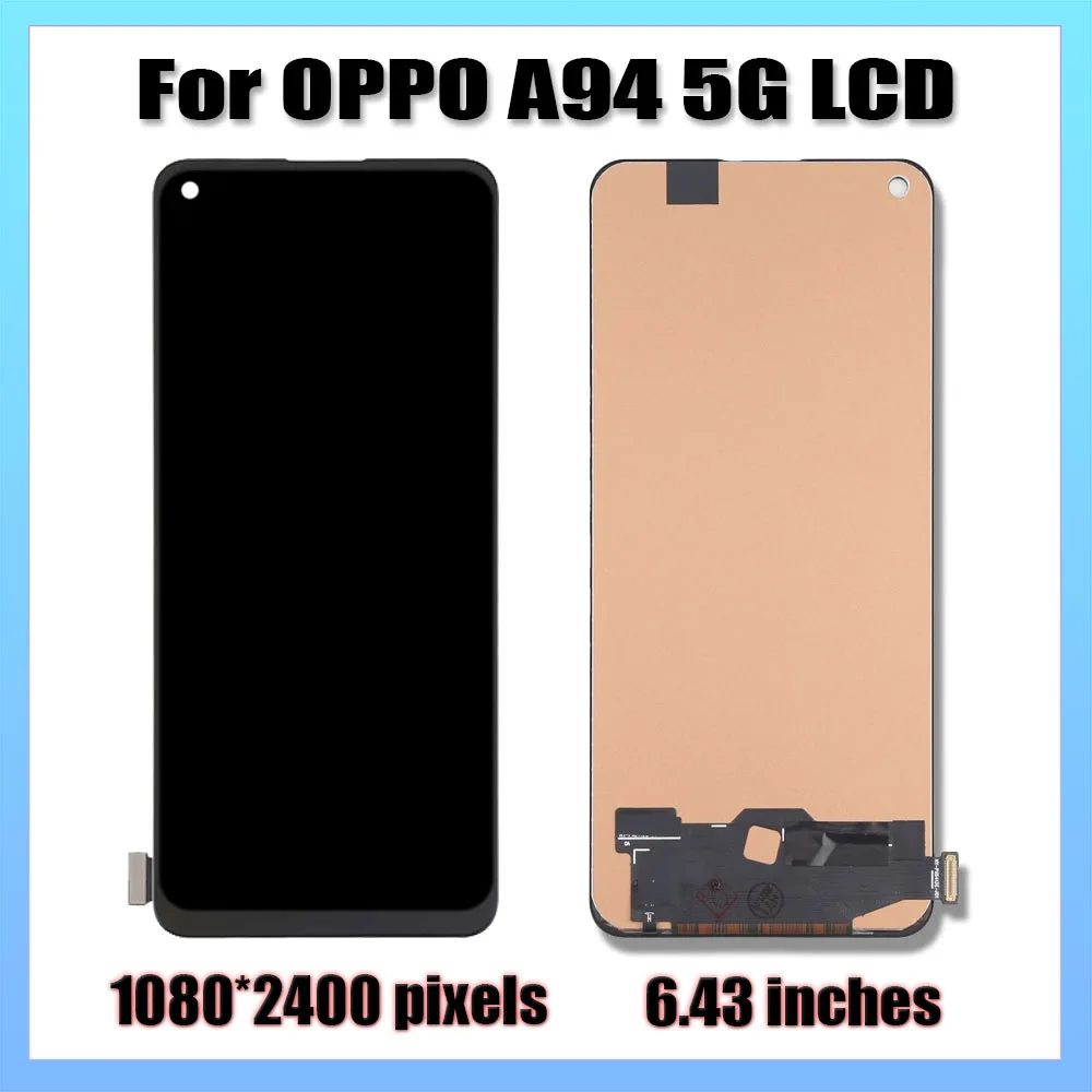 for OPPO A94 5G LCD Display Touch Screen Digitizer Assembly Replacement  CPH2211 A94 5G Screen Display