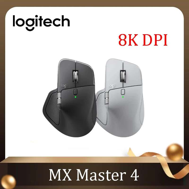 עכבר אלחוטי ארגונומי Logitech MX Master 4 עם ביצועים מתקדמים, משוב הפטיש, גלילה מהירה במיוחד, טעינת USB-C
