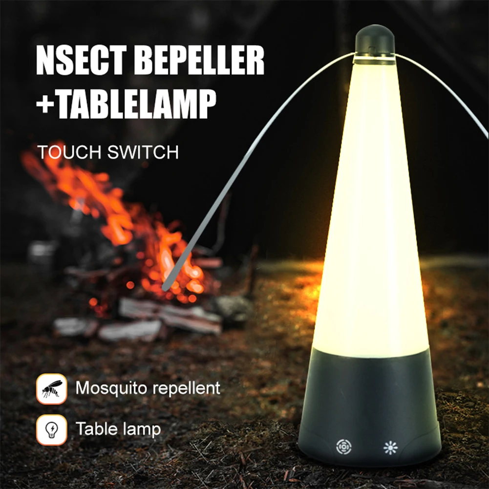 Portable Mosquito Repellent Fan with LED Light for Outdoor Use