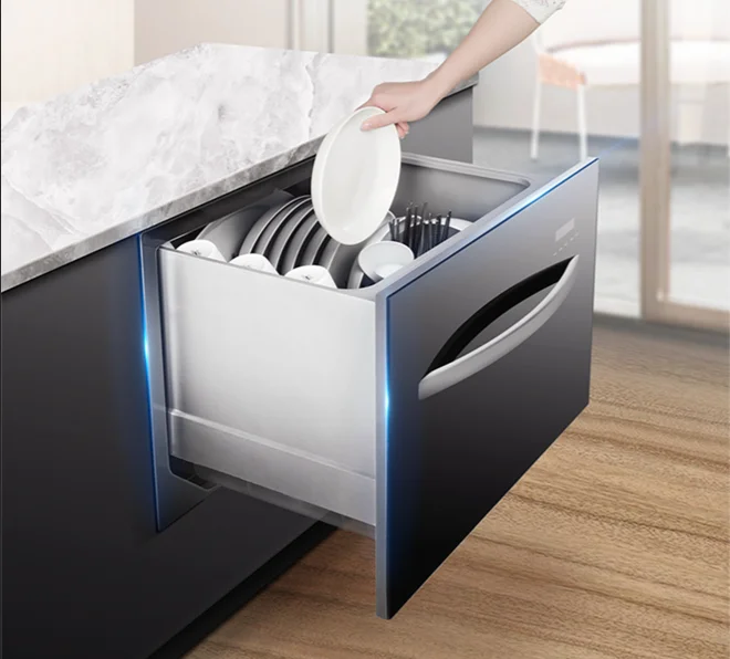 Drawer Dishwasher 8 Sets Automatic Built-in Dish Machine Major Kitchen Appliances 1