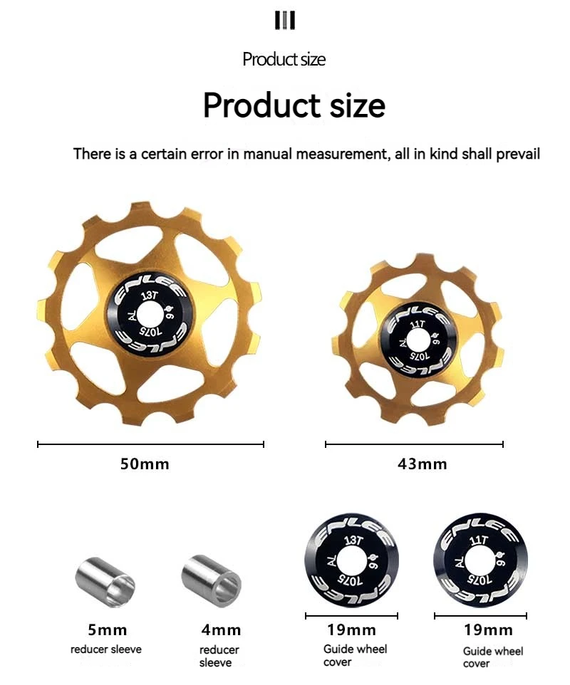 ENLEE Aluminum Guide Wheel Pulley for MTB