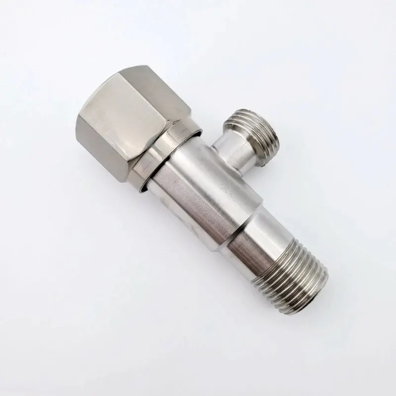 Angle Valve Baokemo Stainless Steel Bathroom Quick Opening Triangle Valve Faucet Accessories Two Way Angle Valve G1/2 Thread Water Inlet