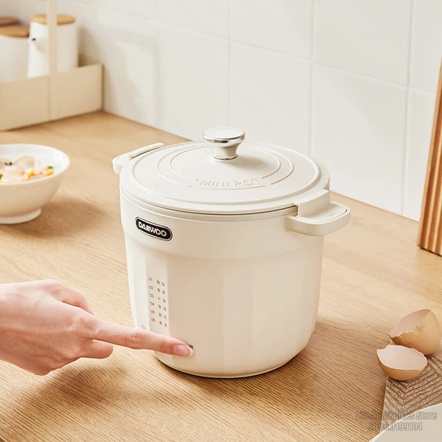 Small rice cooker with steamer non-stick coating removable rice bowl,  one-touch operation mini rice cooker, suitable for 1-2 people, includes