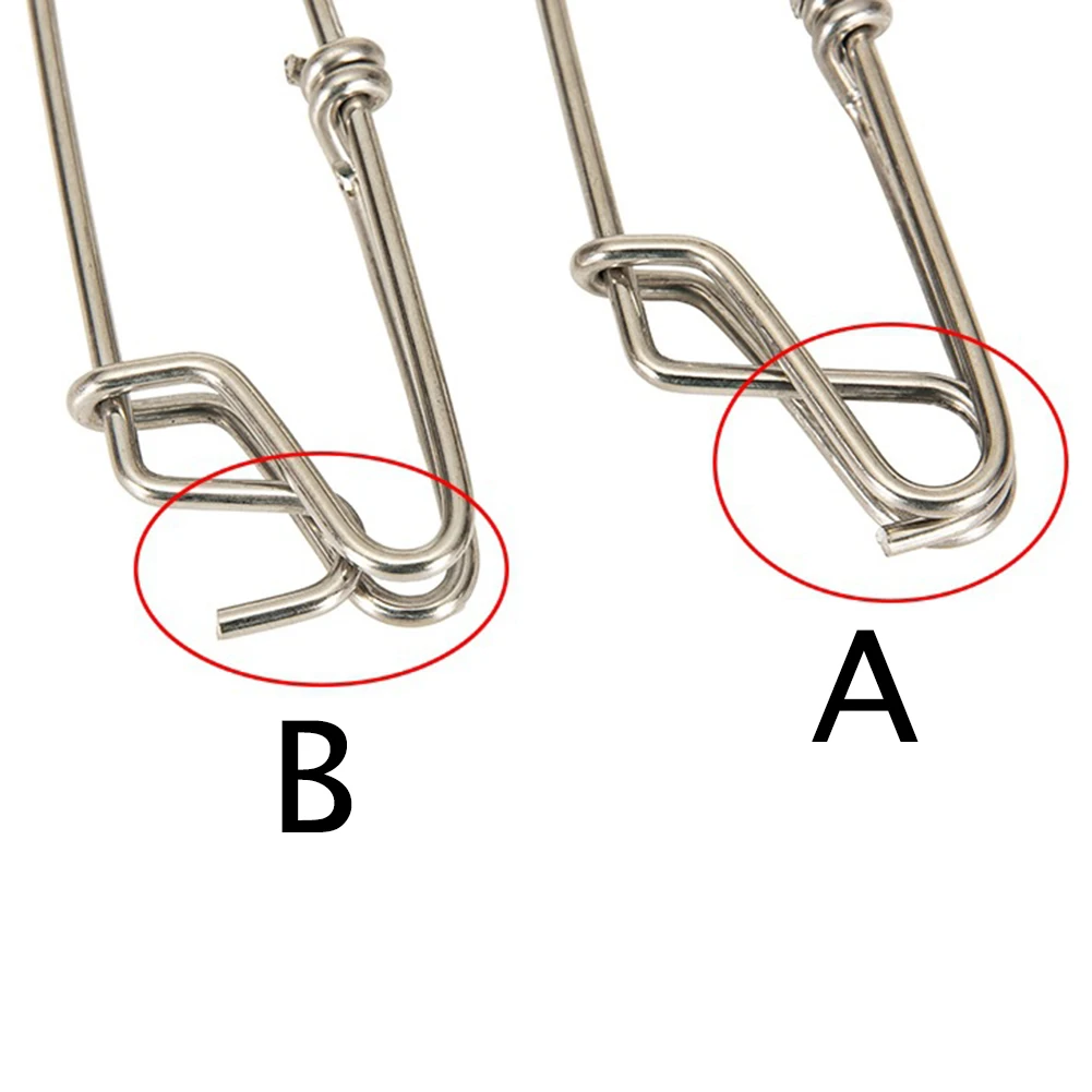 1pcs Fishing Long Line Clips Stainless Steel Long Line Branch Hanger Snap  For Long Line Fishing Tackle Accessories