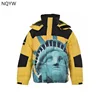 Face x SUP Co Branded Statue Of Liberty Down Jacket For Men's Winter Thick Windproof High Street Loose Hooded Coat For Women 3