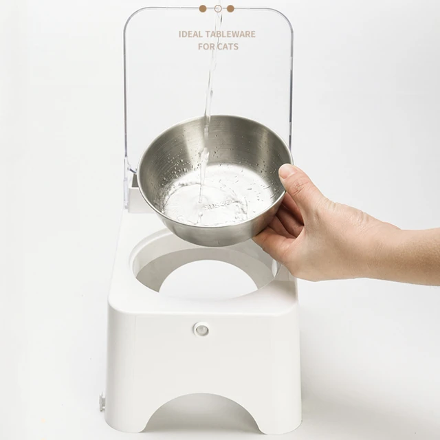 Portable Pet Cat Bowl Detachable Safe Feeder Automatic Sensing Open Lid Dog Bowl Cat Basin Plug-in Pet Food Utensil Products 5