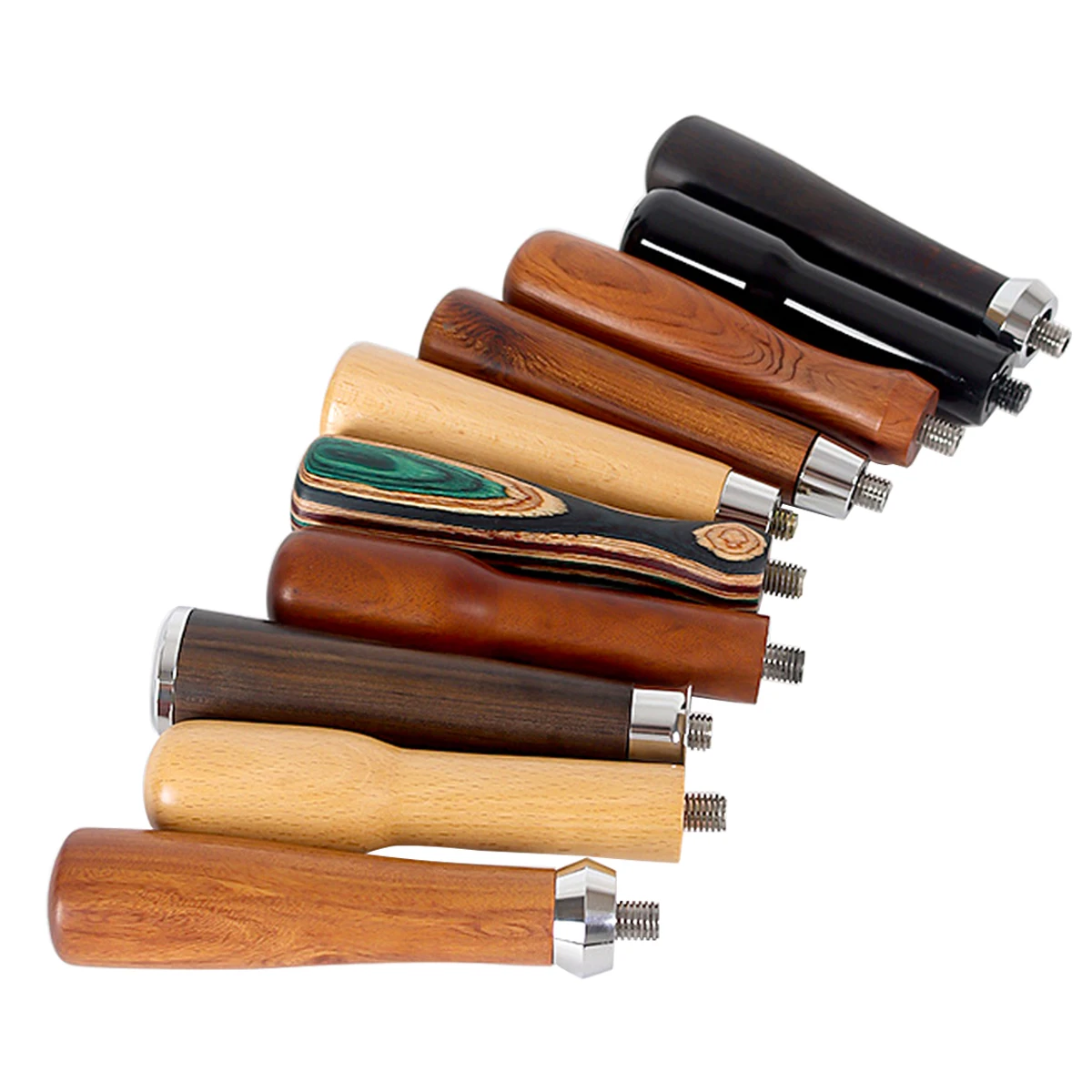 Coffee Portafilter Handle M10 Coffee Portafilter Handle Solid Wooden Handle For Filter Holder Revolving Espresso Coffee Cafe Machine Accessories