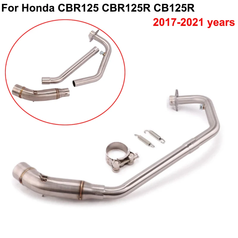

Слипоны для Honda CBR125 CBR125R CB125R CBR 125 2017 - 2021 мотоциклетные выхлопные модифицированные передние соединительные трубы мотоциклетные системы