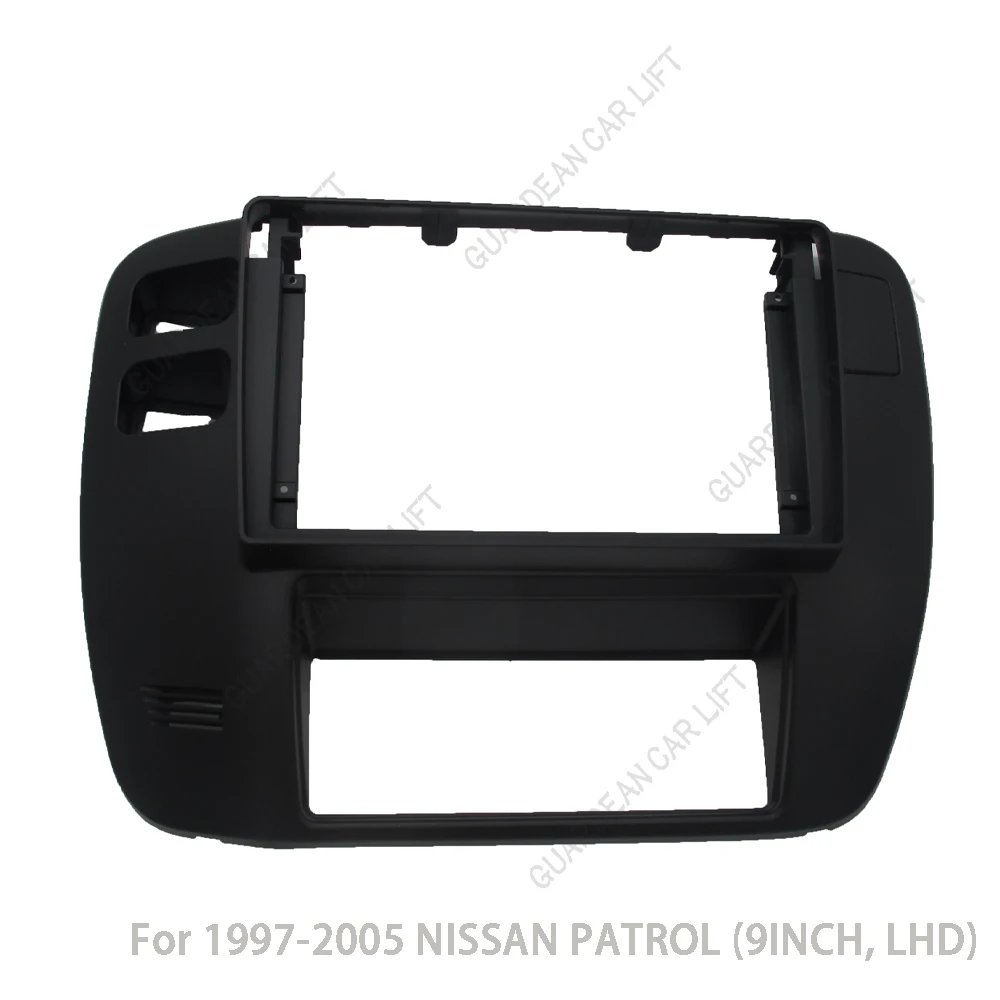 닛산 순찰 1997-2005(9 인치) 자동차 라디오 Fascias GPS MP5 안드로이드 스테레오 DVD 플레이어 2 Din 헤드 유닛 패널 대시 프레임 트림 키트