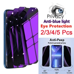 Anti Blue Light Privacy Tempered Glass Screen Protector - 1 - 3 Pack - 4 Pcs Glass