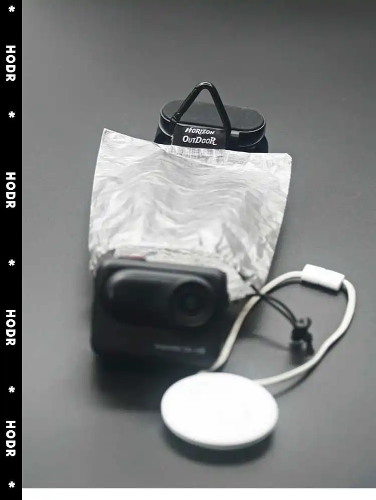 Ultralight lantern shade pouch hanging inside tent