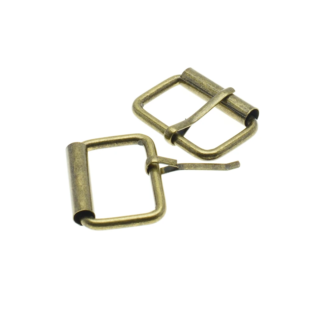 5 Pcs Metal Wire Formed Half Single Roller Belt Buckles for Hand Bag Shoe StrapRectangle Ring Leather Craft Repair DIY Decor