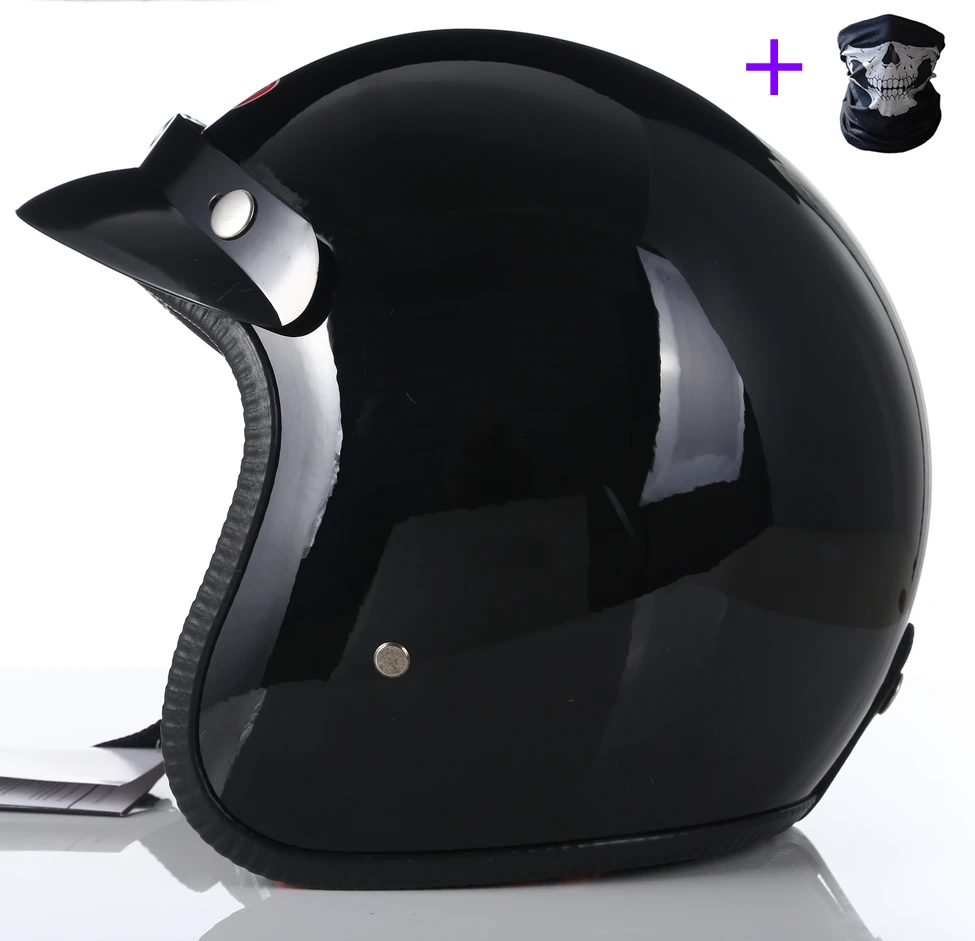 

Free Gift Dot Vintage Motorcycle Helmet Jet Retro Scooter Open Face 3/4 Helmet Motorbike Moto Bicycle Riding Capacete Casque
