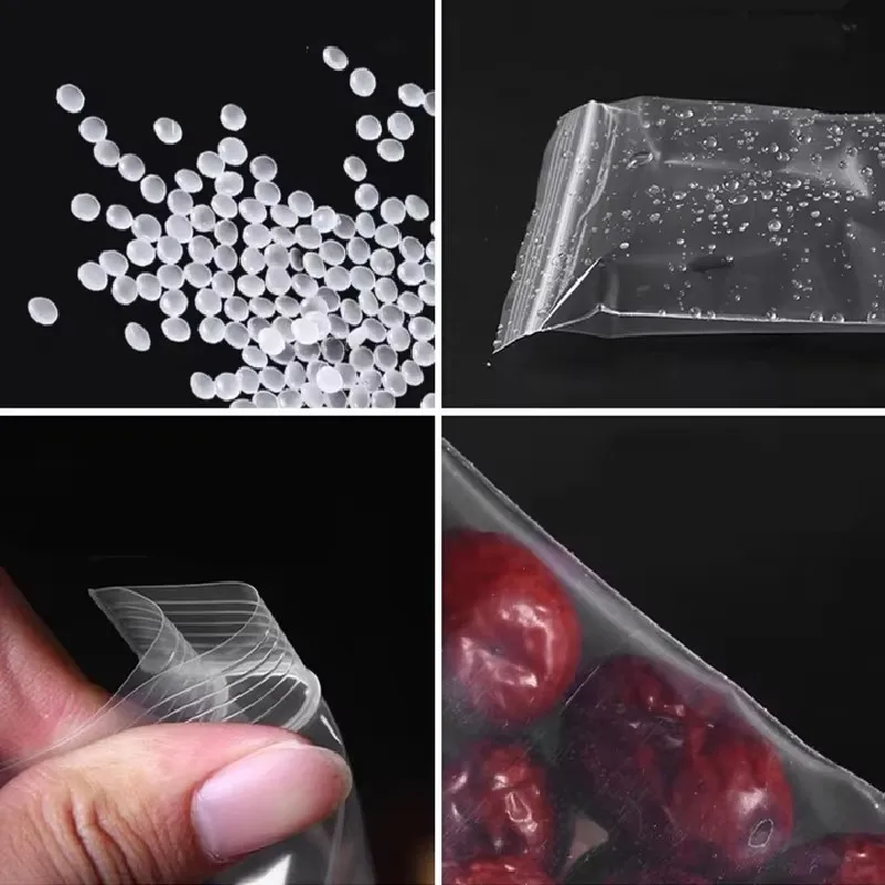 Transparent Ziplock Storage Bag Clear Food PE Sealed Bag Zip Lock Self Sealing Poly Zipper Jewelry Bags INPLUSTOP 100pcs/500pcs Storage Bag Packing Pouches