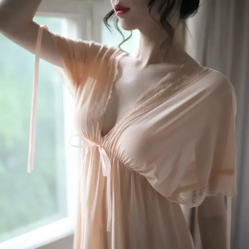 Women Nightgowns Women Nightdresses Sleeping Dress Women Pajamas Women Lingerie Women Lingerie Set Sexy Nightgowns Women Silk Lace Sleepwear Pajamas Nightwear Summer Sleep