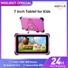 weelikeit 7 Inch Kids Tablets Android 13 1024*600 HD Ouad Core Dual Wifi 2GB 32GB Children Tablet for Kids Study with Holder 1