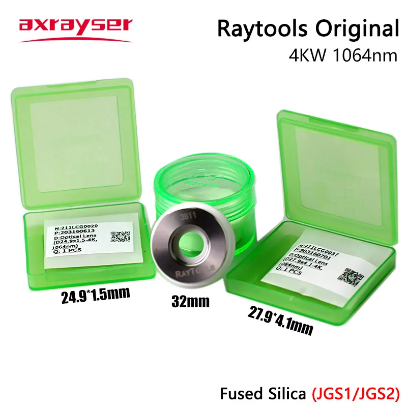 

Raytools Original Laser Lens Optical Protective 4kw 1064nm 27.9*4.1/24.9*1.5 211LCG0037 211LCG0020 Ceramic 120274100B Head Parts