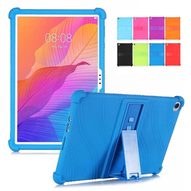 

4 Cornor Thicken Silicon Cover with Kickstand For Huawei MatePad C3 10 Case AGRK-L29BZ AGRK-L33BZ AGRK-W09 9.7" Tablet Shell