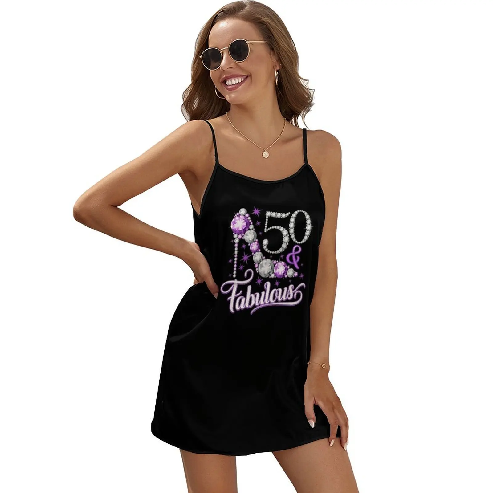 

50th Birthday T-shirt. 50 & Fabulous t-shirt for ladies. Sleeveless Dress Casual dresses Prom gown Women's clothing