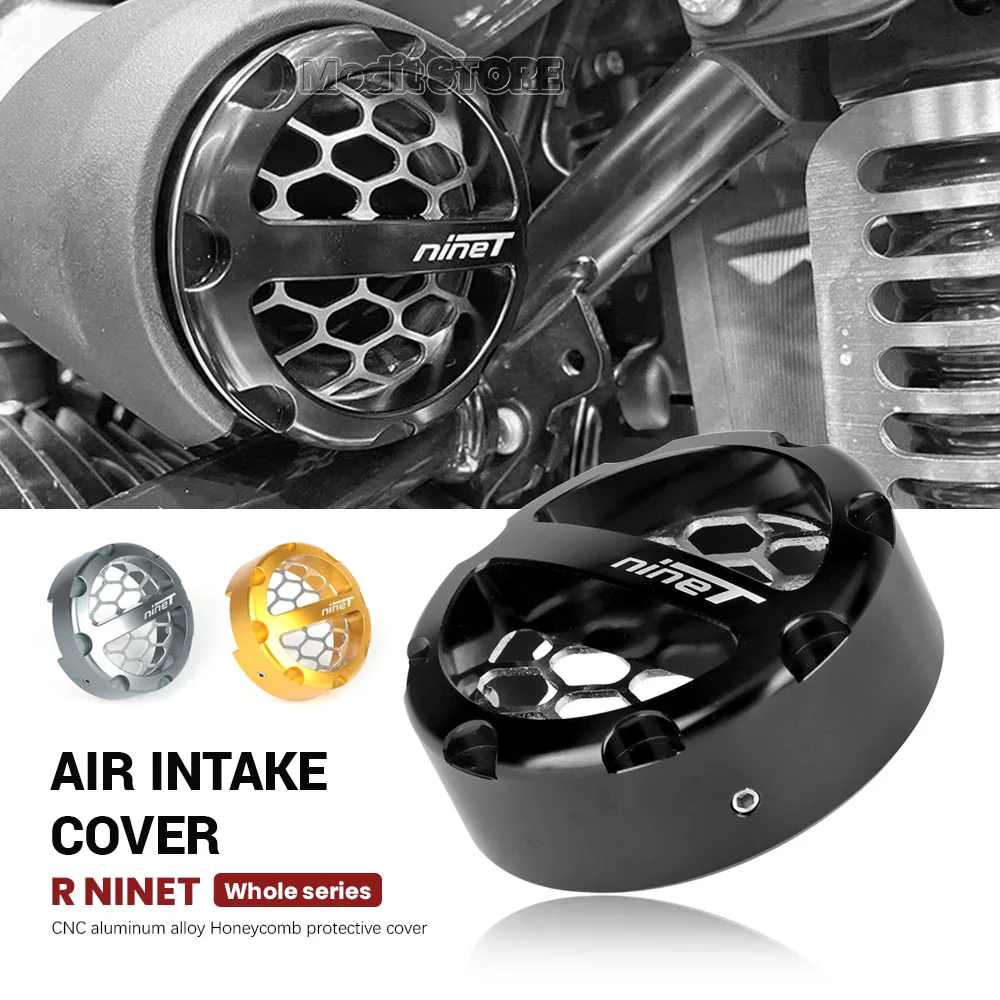 

Крышки впускной трубы Bellmouth для BMW R Nine T R9T 2014-2024, крышка воздухозаборника CNC, сетчатый защитный фильтр для мотоцикла с высоким потоком