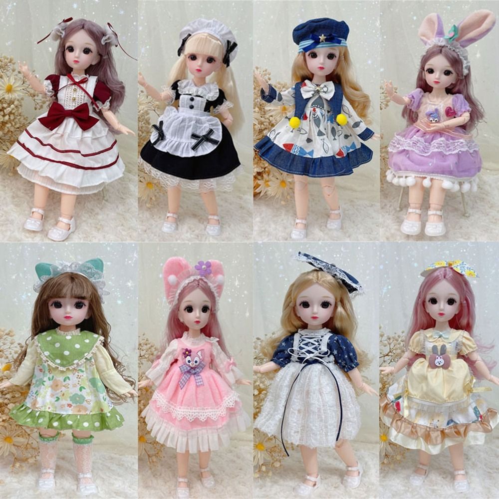 Newest Doll Dress Casual Wear Fashion Handmade Girl Clothes with Headband 16 Styles 30cm Doll Accessories
