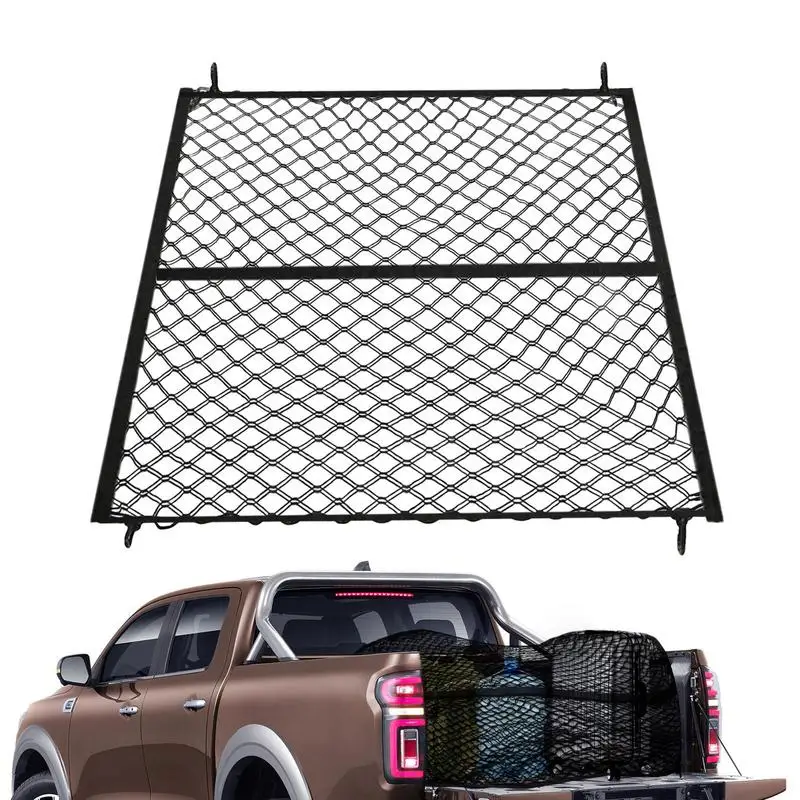 

Car Trunk Rooftop Net Mesh Cargo Net Heavy Cargo Net Truck Trailer Dumpster Extend Mesh Covers Luggage Nets With 4 Fixed Hooks