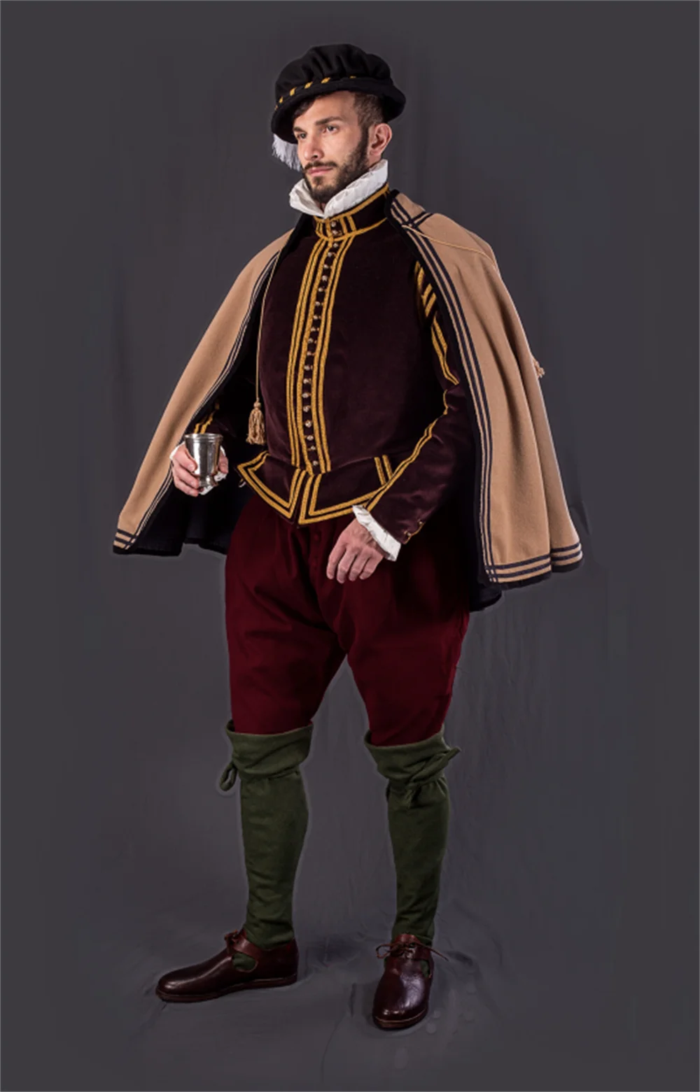 16Th Century Costume Da Uomo Tudor Elisabettiano Costume Ren Carene Prince Tudor King Costume Rinascimentale Storica Nobleman Costume