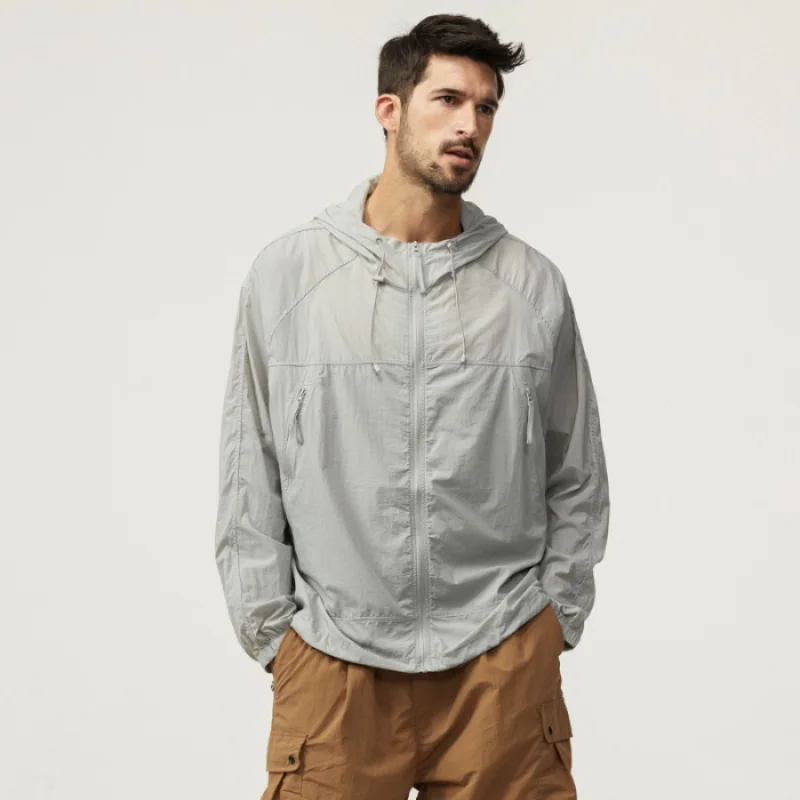 Summer UPF 70  UV Sun Protection Coats Men Thin Soft Breathable Quick Drying Jacket Outdoor Fishing Hoodies Outwear