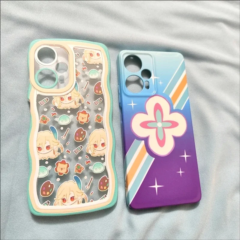 게임 임팩트 웨이브 투명 쉘 완전 커버 케이스 실리콘 소프트 커버, 아이폰 11-14 프로 이중 보호 실드 커버