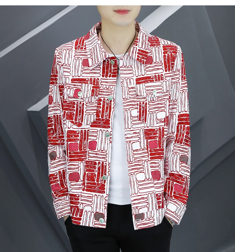 Modische Herren Freizeitjacken Blazer Frühling Herbst Hip-Hop Streetwear Slim Fit Mäntel Jugendliche Einreihige Oberteile Hemden Kleidung – Detail 12