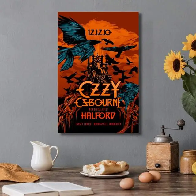 Ozzy Osbourne Leinwand Bild 60x90cm - Musik Poster Wanddekoration