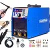 Plasma Cutter TIG Welder Pulse Stick Welder 3 in 1 Combo Machine 180A Arc Cutting Torch Aluminum Stainless Steel Nickel Compact 1