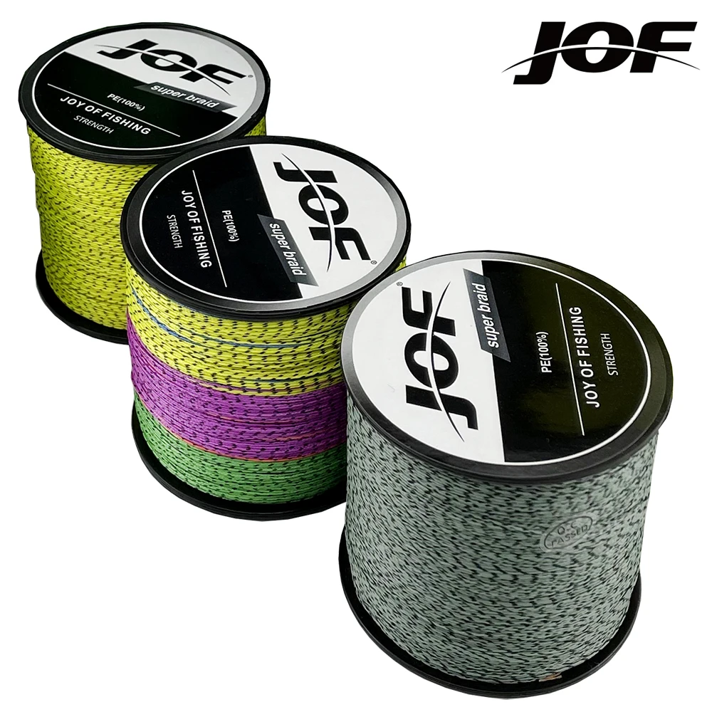 JOF Hight Grade 8 Braided Fishing Line 1000m Spotted Invisible Fishing