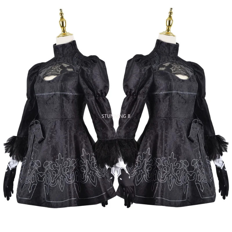 Nier-丶Ÿ 丣 2B ڽ ǻ,   ִϸ̼ ǱԾ ҷ ǻ,  巹, Vestido   Ƿ 