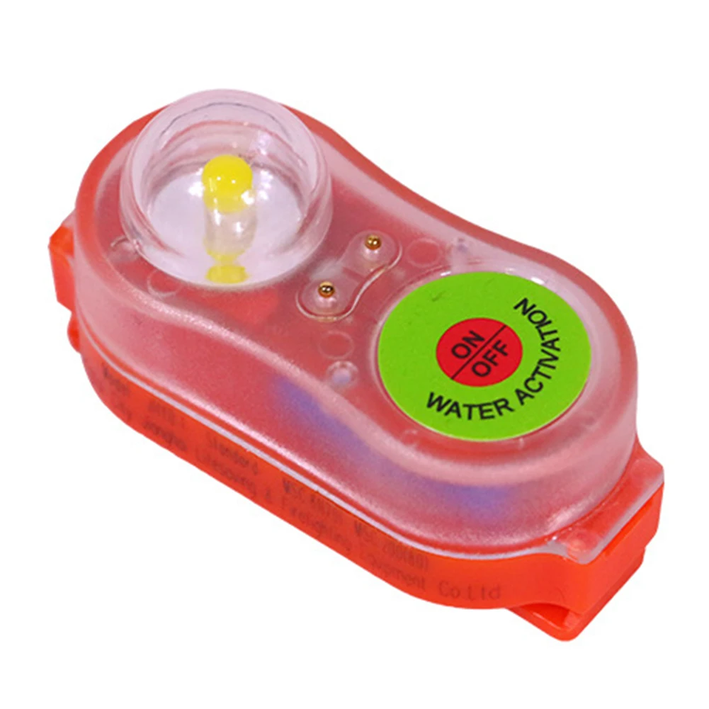 1-5pcs LED 리튬 해수 자체 점화 조명 구명 조끼 라이트 JHYD-I 30g 플라스틱 구명 야외 구명 조끼 -30 ℃ 65까지 ℃