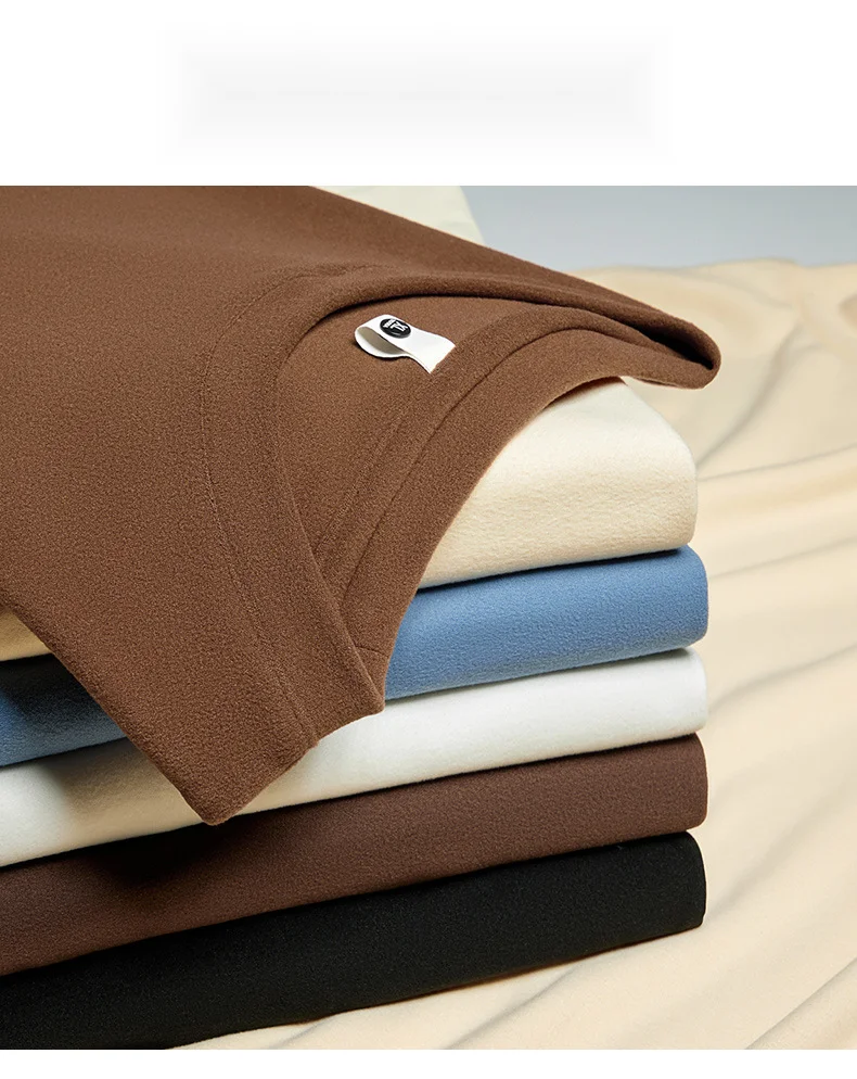 Pure cotton long sleeved t-shirt for men in spring and autumn 2024, skin friendly base T-shirt with solid color loose top underneath_voghion.com