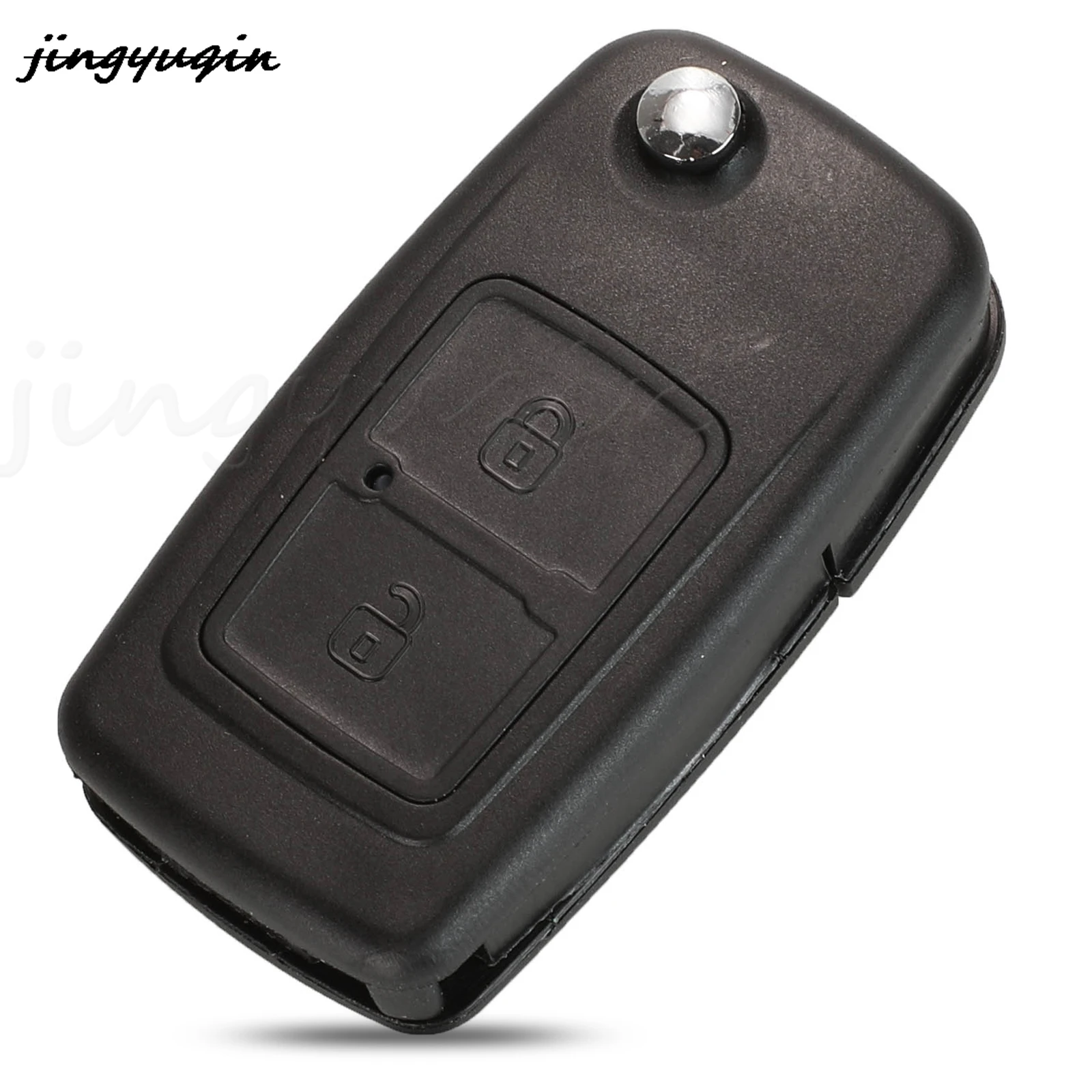 

jingyuqin 10pcs/lot 2 Buttons Replacement Remote Car Key Shell Case Fob For Chery A5 Fulwin Tiggo E5 A1 Cowin T11 2009