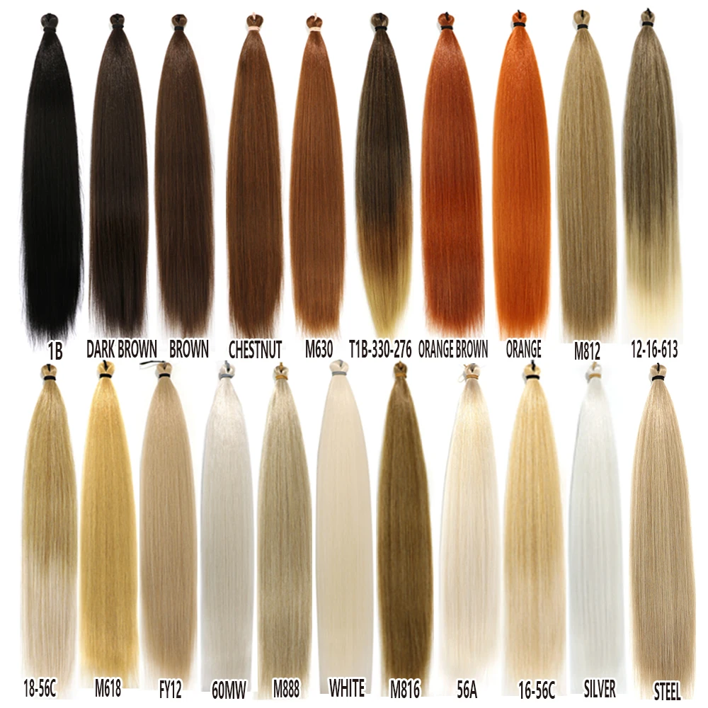Magicae 28 Inch Straight Hair Bundles Crochet Braids Hair Synthetic Braiding Hair Straight Braiding Extension For