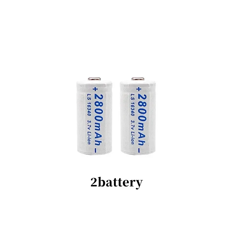 2025 חדש CR123A RCR 123 ICR 16340 סוללה 2800mAh 3.7V מצלמת בטיחות סוללה נטענת ליתיום יון L70 Plus מטען