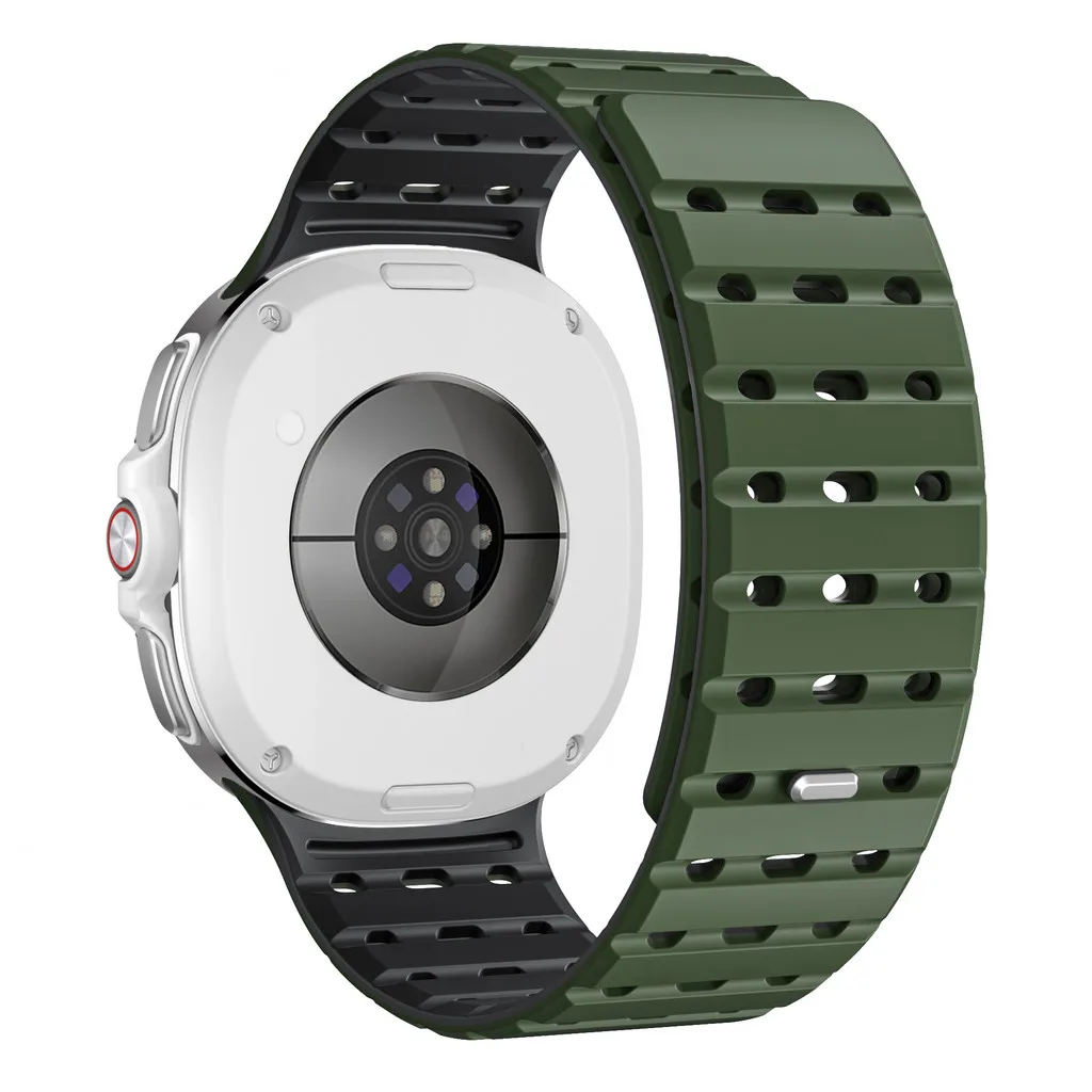 Magnetic Silicone Sport Loop Strap with Curved End and No Gaps