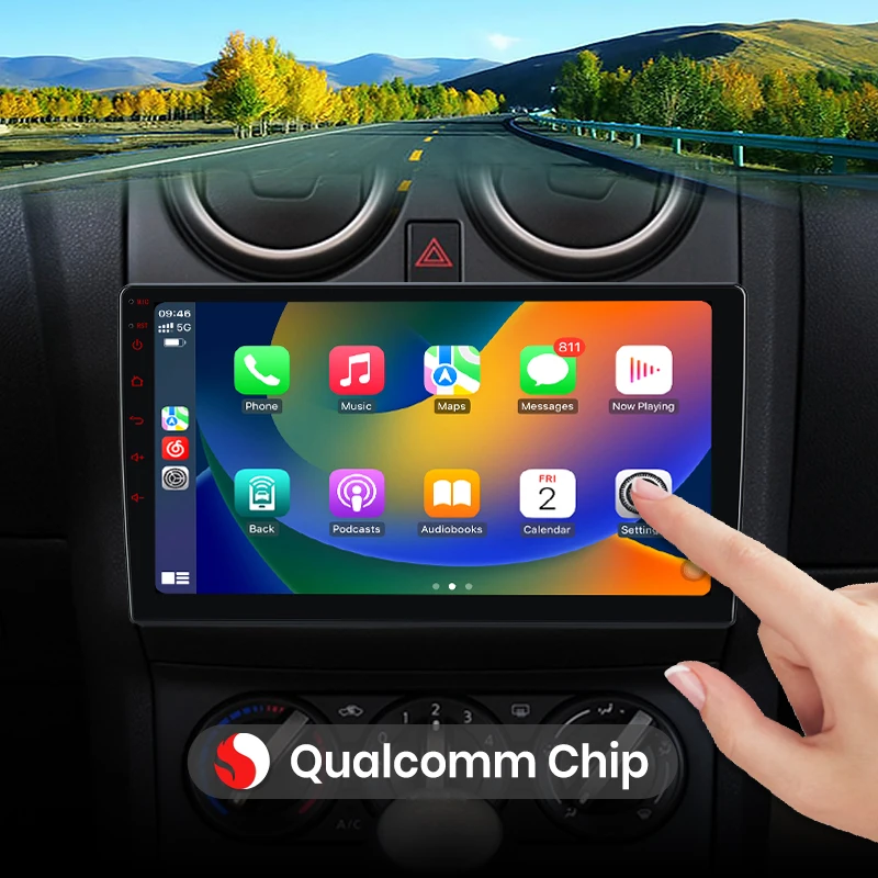 Qualcomm chip 8 Core For Nissan Qashqai J10 2006-2013 CarPlay for Apple Android Auto Car Radio GPS IPS RDS FM WiFi BT 4G