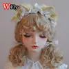 Women Harajuku Handmade Lovely Light Yellow Cat Ears Headbands Hair Hoops Gothic Lolita Japanese/Korean Hair accessories