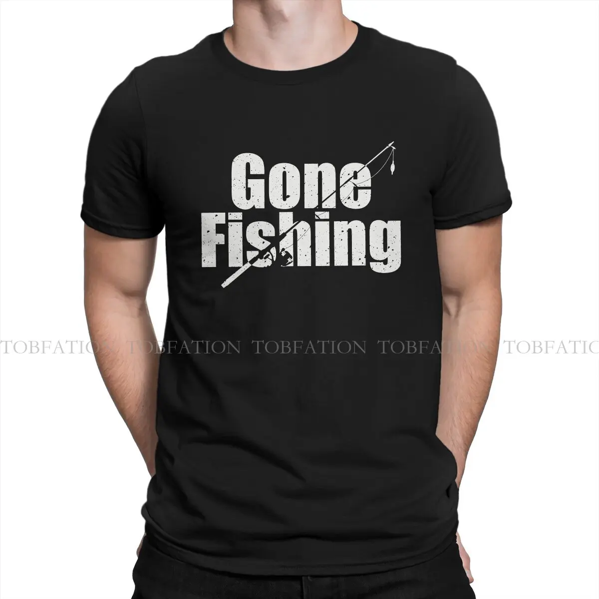 

Gone Fishing Fisherman Fishing Men T Shirt Cotton Gothic Crewneck TShirt Harajuku Streetwear