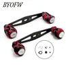 BYOFW 103mm Carbon Fiber Powerful Baitcasting Reel Handle For Abu Garcia Daiwa Grips  Red Camouflage Double Knobs DIY Repair Kit 1